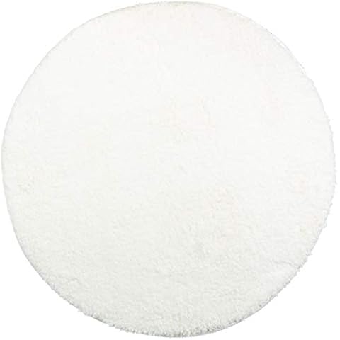 Brandsseller Bath Mat Bathroom Rug 100% polyester size Ø 60 cm White Cover