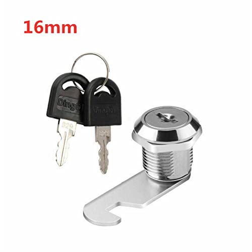 Serrure de meuble 16mm pour boîte aux lettres et tiroir de bureau avec 2 clés