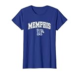 Memphis Tigers Womens Arch Over Blue T-Shirt