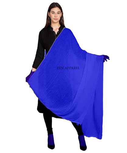 Image of Zen Women's Solid Premium Cotton Dupatta 2.25 Meters 100% Pure Cotton