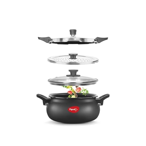 Pigeon 5.3 Quart All-In-One Super Cooker - Steamer, Cooking Pot, Pressure Cooker, Dutch Oven - For...