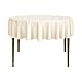 Lanns Linens 70" Round Premium Tablecloth for Wedding/Banquet/Restaurant - Polyester Fabric Table Cloth - Ivory