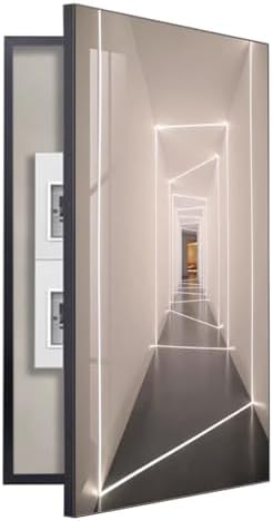 Electric Meter Cover with Detive Painting - Aluminum Hanging Fixture for Distribution Box, Circuit Breaker Panel, Fuse Cabinet (85x170cm) - Durable & Stylish Protection