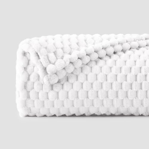 Image of BEDELITE White Throw Blanket for Couch, Soft Cozy Gifts for Women, 50 * 60