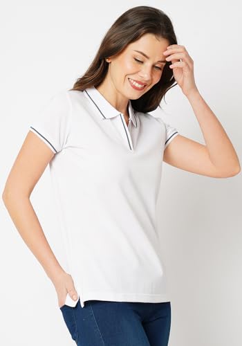 Image of Wear Your Opinion Womens Premium Pique Polo Collar Neck T-Shirt Womens Premium Pique Polo Collar Neck T-Shirt (Design: Tipped Polo)