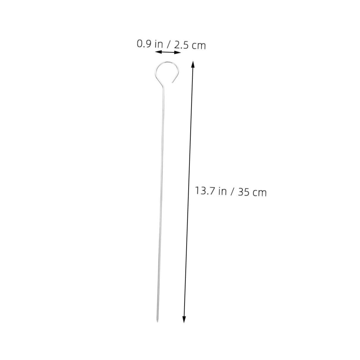 VICASKY 25PCS Reusable Stainless Steel Skewers Compact Bbq Sticks for Grilling Kabobs Meat Vegetables Fruits for Backyard Bbqs Gatherings