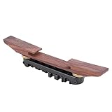 Pont en palissandre, pont à rouleaux amovible de remplacement à hauteur réglable, coffre-fort fixe stable pour guitare jazz(le noir)