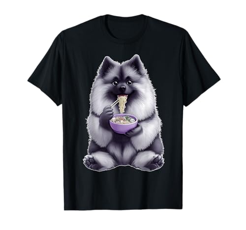 Keeshond Dog Ramen Japanese Noodles T-Shirt