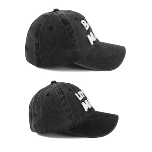 Kamaple 2 peças de chapéus combinando homem grande e homenzinho, bonés de beisebol ajustáveis de alg