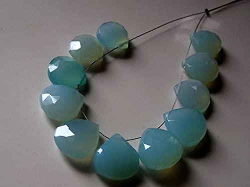 Calcédoine bleu aqua en cœurs facettés pour vos bijoux d'été légers