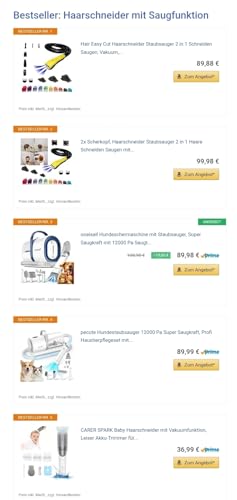 Hair Easy Cut Haarschneider Staubsauger 2 in 1 Schneiden Saugen, Vakuum, Haarschneider Bartschneider Haar sauger