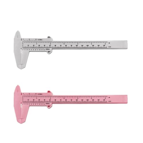 CVDYWDJIE Pied À Coulisse en Plastique À Double Échelle, Outils De Mesure, Règle D'Étudiant,...
