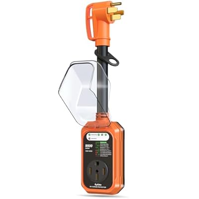 EyGde RV Surge Protector 50 Amp Waterproof, RV Circuit Analyzer with Full Electrical Protection, Power Plug Adapter Protectors for 50amp Camper Travel Trailer Accessories