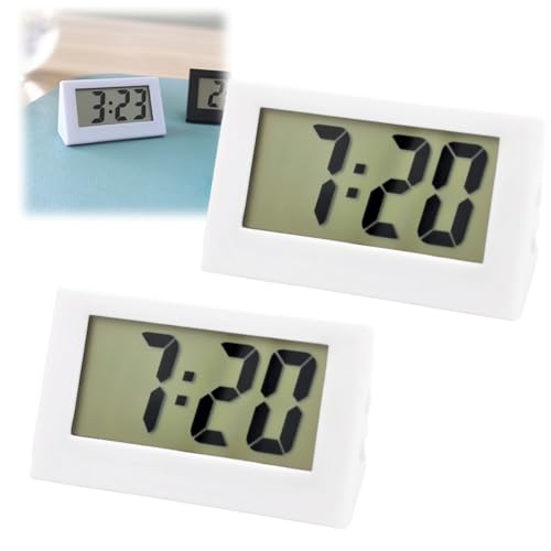 Xunzhi 2 piccoli orologi digitali da viaggio, piccolo orologio digitale, senza ticchettio, senza ticchettio, da scrivania elettrico cl/ock, digitale elettronico/ock, digit/al clo/ck alimentato solo a