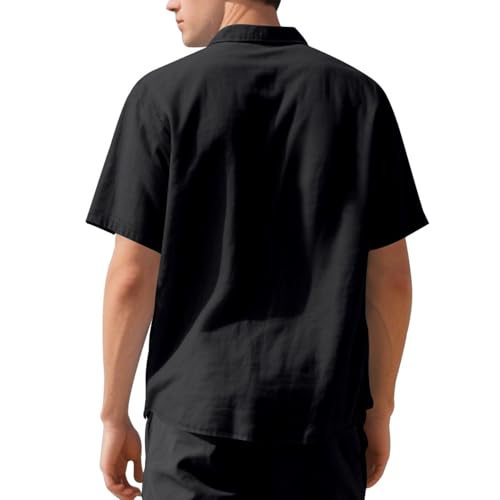 Men Waffle Solid Chest Pocket Shirts Button Trendy Casual Cardigan Tops Summer Short Sleeve Fashion Young T Shirts3