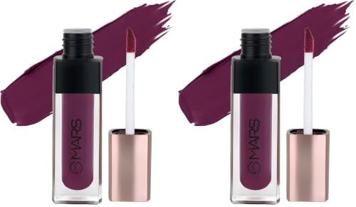 Image of MARS Popstar Non-Drying Liquid Mousse Lipstick for Women with Matte Finish | Lightweight and Non-Sticky Formula | Up to 12 Hour Long Lasting | Transferproof & Waterproof (6.0ml) (15-Spinning Star)