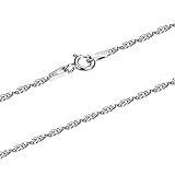 ♥ MATERIAL DE ALTA CALIDAD ♥: cadena de plata 925La cadena de plata de ley 925 está hecha de materiales de alta calidad.El collar de plata de ley es hipoalergénico y seguro. La superficie lisa chapada en platino lo hace más deslumbrante cuando se usa.