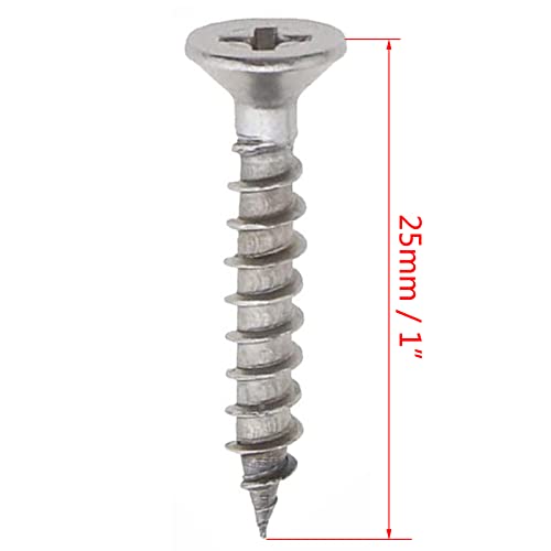 100Pcs 10mm Edelstahl Composite Decking Clips Decking Versteckte Abstandshalter Befestigungs Board Clip mit 100x Selbst-Tapping Schrauben Set