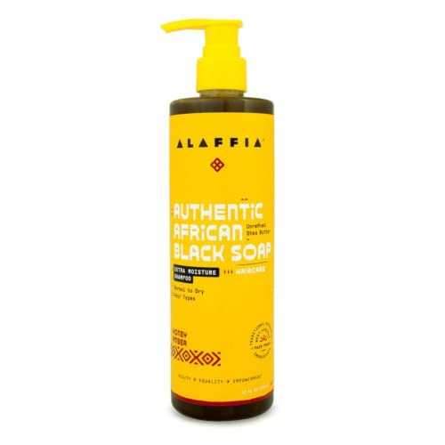 Alaffia Authentic African Black Soap Extra Moisture Shampoo, Honey Amber 12 Fl Oz. #TOP12