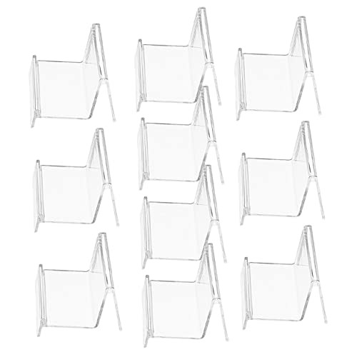 Levemolo 10pcs Silver Wallet Display Stand for Retail Store Desktop Tier Display Rack Holder Shelf