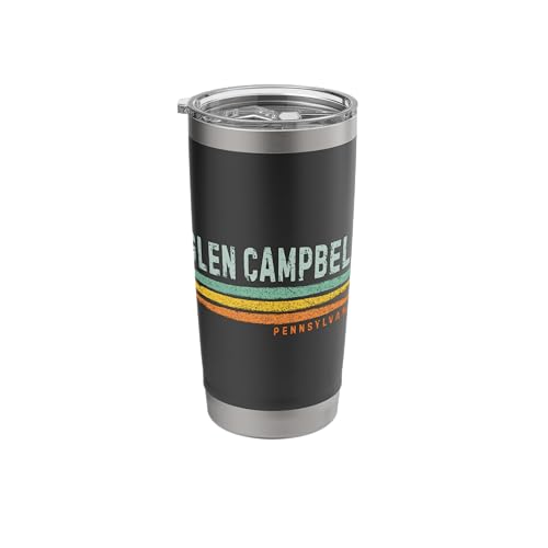 Vintage Stripes Glen Campbell PA Stainless Steel Insulated Tumbler