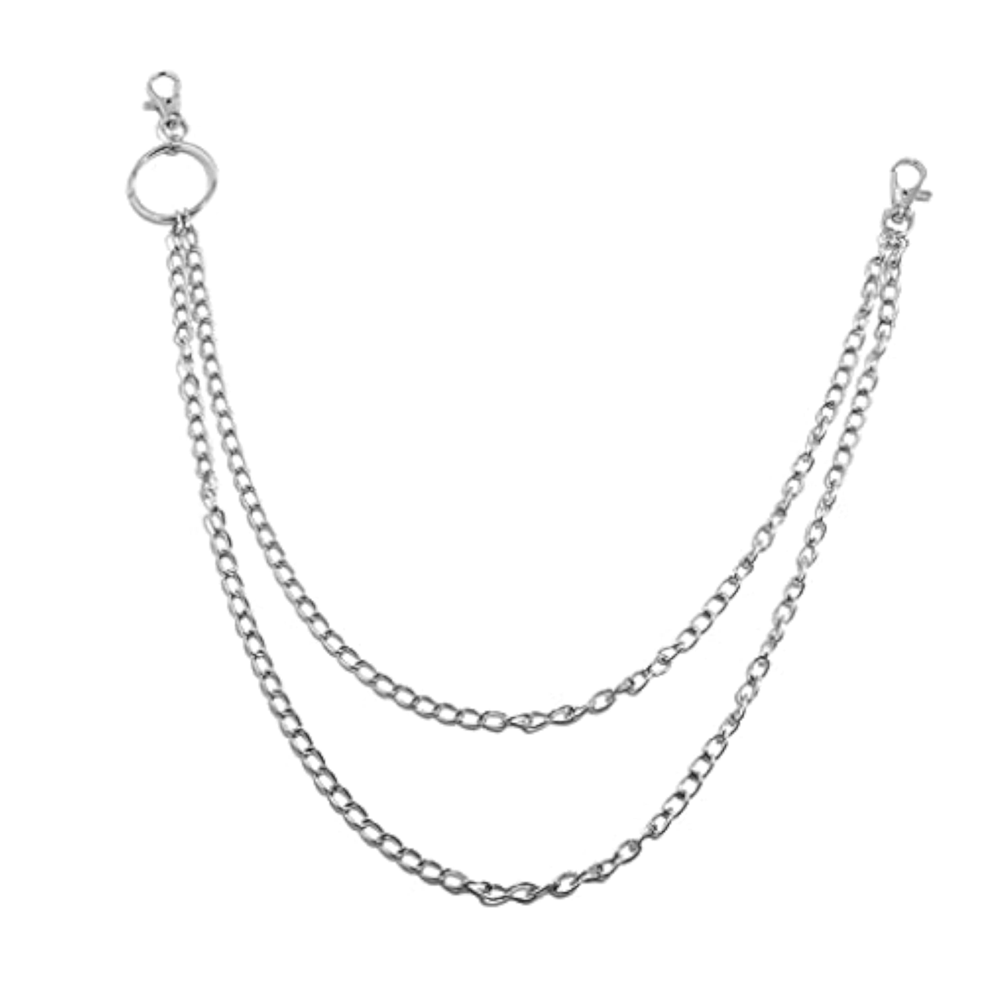 Unisex Metal Wallet Chain, Double Layered Design