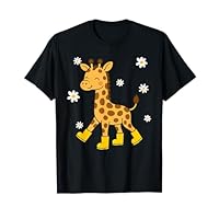 Cute Giraffe in Rain Boots Safari Animal Lover T-Shirt