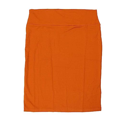 Lularoe Cassie d Medium M Solid Pumpkin Orange Womens Knee Length Pencil Skirt fits Sizes 10-12 MEDIUM-228-G