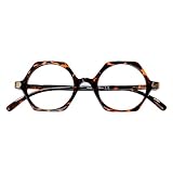 Eyekepper Small Hexagon Glasses for Women Reading - Mini Octagon Reading Eyeglasses Odd Readers Men - Tortoise 2.00