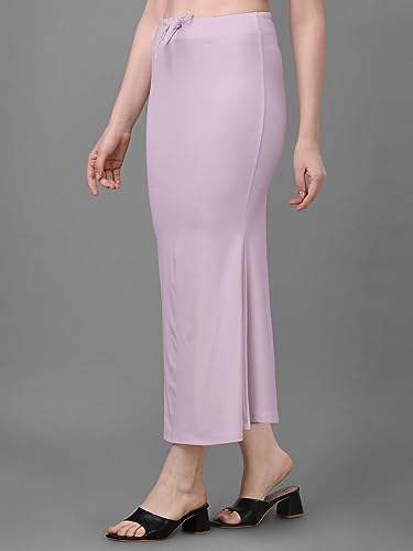 Image of Women's Saree Shapewear Petticoat, Cotton Blend Stretchable Mermaid Skirt, High Waist Tummy Control, Smooth Curve Fit with Adjustable Drawstring