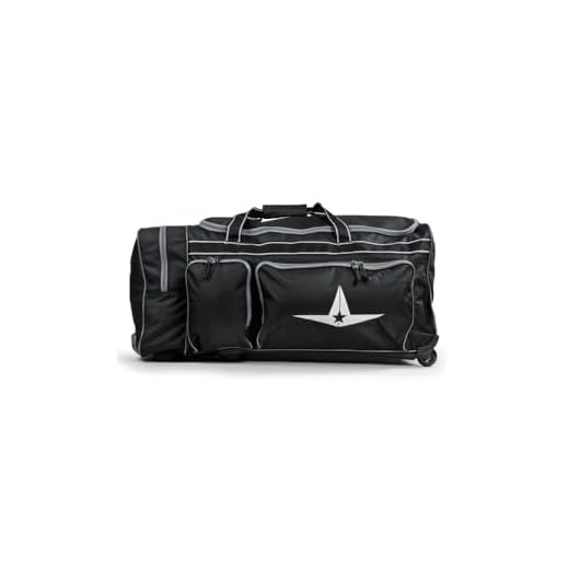 All-Star BB6006BK/SV 37" X 16-1/2" X 17" Oversized Wheeled Team Bag BK/SV