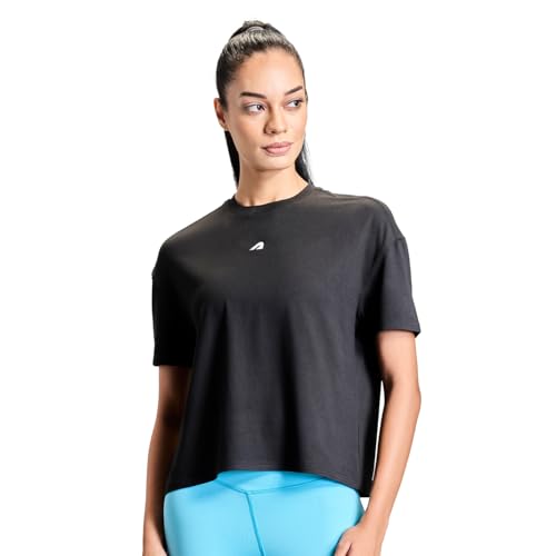Image of Boldfit Tshirt for Woman Relaxed fit Gym Tshirt for Women Workout Lightweight t Shirt for Woman Breathable Women t Shirt Round Neck t Shirts for Ladies Gym Dress