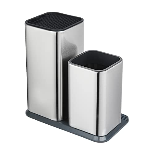 Messerhalter ohne Messer Universeller runder Messerhalter mit leerem Scherenschlitz Abnehmbar für alle Küchenmesser Sinbide Cover