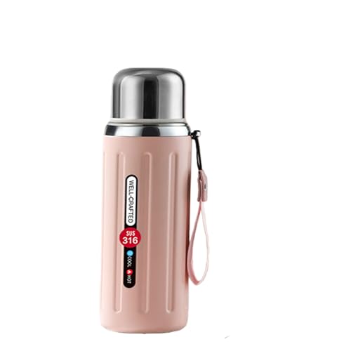BUBEFSKD Taza térmica de acero inoxidable premium, botella de vacío a prueba de fugas, múltiples opciones de color para estudiantes, termo grande profesional