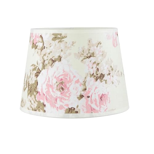 Abat-jour E14 Ø19,5cm en tissu floral motif floral conique pour lampes de table look vintage abat-jour de remplacement pour lampes de chevet