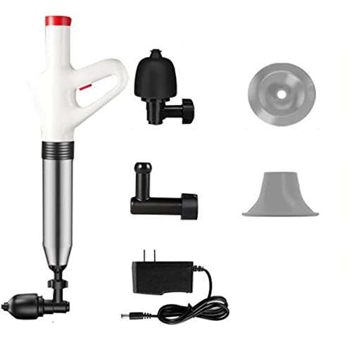 Desatascador de inodoro eléctrico de alta presión con barómetro, desatascador de aire para tuberías obstruidas, aplicable en fregadero, baño y desagüe de piso