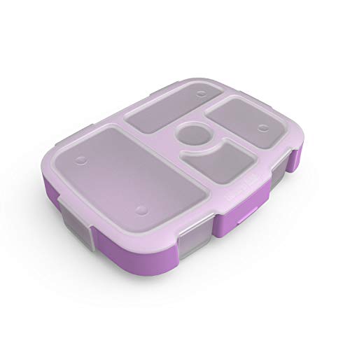 Bentgo Kids Prints Tray with Transparent Cover - Reusable, BPA-Free, 5-Compartment Meal Prep Container with Built-In Portion Control for Healthy At-Home Meals and On-the-Go Lunches (Mermaid Scales)