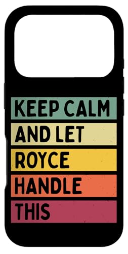 Keep Calm And Let Royce Handle ���̖ʔ������g���Ȉ��p �X�}�z�P�[�X iPhone 17 Pro �p