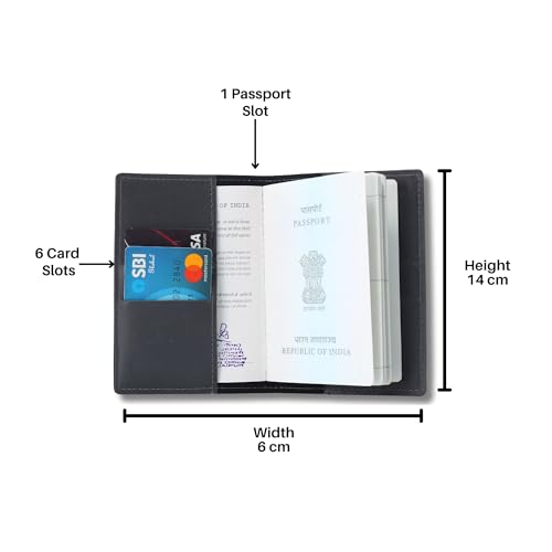 Image of AICA Personalised Name & Charm Leather Passport Cover (Grey) | Christmas Secret Santa New Year Gift Womens Ladies Women Wife Mom Mother Sister Men Brother Father Husband Office Colleagues Employees