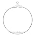 10 Silver Beading Hoop Earring Finding Components With Loop Plated Brass Metal (40mm)