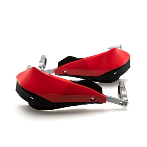 Protection mains moto universelle rouge pour guidon 22mm 25mm 28mm