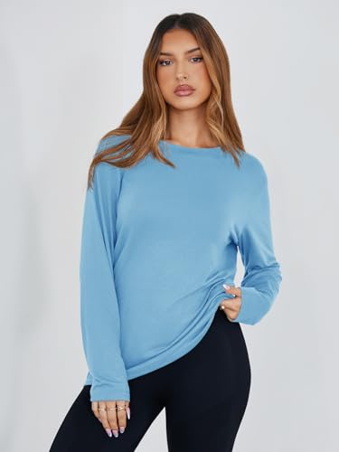 T-shirt surdimensionné à manches longues pour femmes coupe ample Tankaneo - 4