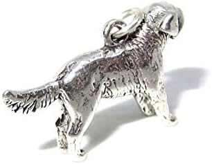 Dog sterling silver charm .925 x 1 Dogs Standing charms