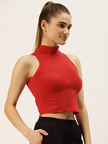 Image of Women Solid Super Soft streachable Cotton Blended Crop Top