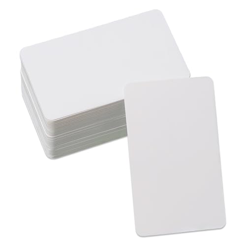 200 Tarjetas de Papel Kraft, Blanco 9 cm X 5.2 cm, Papel Duro Escribible En Ambos Lados, Cartulina Lisa, Para Estudio Premium Fichas for DIY, Bookmarks, Learning, Tarjetas Creativas Para Bodas
