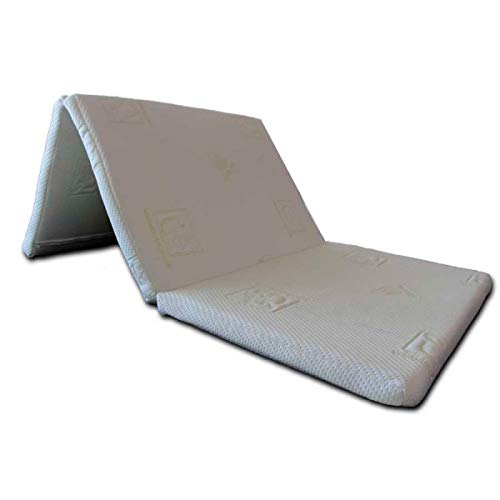 Topper Sobrecolchón Viscoelástico Plegable y Desenfundable con Núcleo de 9 cm de Visco de Densidad 55Kg/m³ | 105 x 180 cm