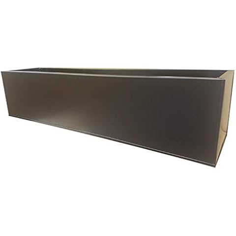 Floraselect Zinc Galvanized Metal Black Window Box 80x19x19cm Cover