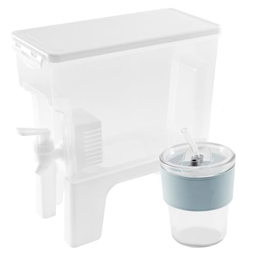 Cold Kettle with Faucet, 0.92 gallons Refrigerator Juice Water Pitcher,Home Plastic Beverage Dispenser for Home, Kitchen, Camping, Party,