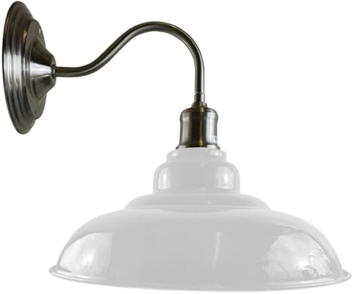 LEDSone Vintage Gooseneck Sconce Wall Light E27 Industrial Swan Neck Wall Lamp Metal Shade Indoor Wall Lighting Fixture for Bedroom Hallway Kitchen Bar Loft Cafe Restaurant