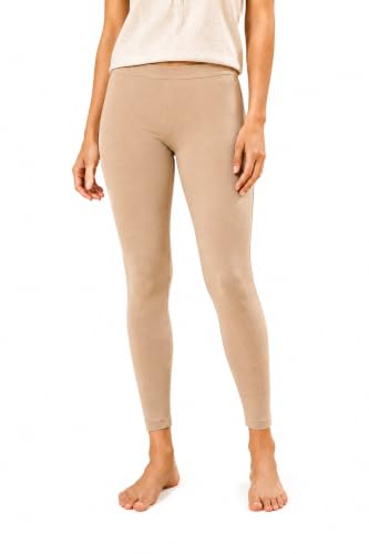 Image of Women's Cotton Lycra Ankle Length Leggings | Regular Rise, Soft 4 Way Stretch Fabric | Casual & Ethnic Wear